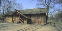 Russia, Moscow, Kolomenskoe Village, Peter The Great Cabin made from wood in 1702.