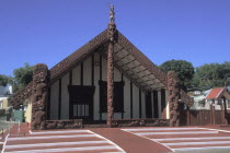 New Zealand, North Island, Rotorua, Tamatekapua Meeting House.  