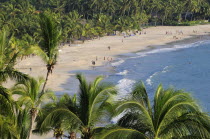 Mexico, Guerrero, Zihuatanejo, view onto Playa la Ropa.