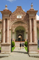 Mexico, The Bajio, Zacatecas, entrance to the monastery of Guadalupe museum.