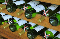 Mexico, Bajio, Zacatecas, Display Zacatecas wine bottles.