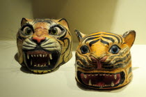 Mexico, Bajio, Zacatecas, cat masks in the Museo Rafael Coronel.