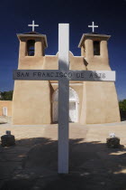 USA, New Mexico, Taos, Church of San Francisco de Asis.