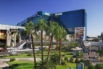 USA, Nevada, Las Vegas, The Strip, exterior of the MGM Grand hotel and casino.