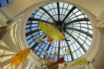 USA, Nevada, Las Vegas, The Strip, interior roof detail of the Bellagio hotel conservatory.