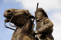 Mexico, Bajio, Zacatecas, Equestrian statue of the Mexican Revolutionary leader Pancho Villa at Cerro de la Buffa.