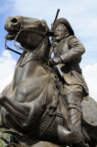 Mexico, Bajio, Zacatecas, Equestrian statue of Mexican Revolutionary leader Pancho Villa at Cerro de la Buffa.