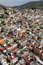 Mexico, Bajio, Zacatecas, View over the city from cable car.