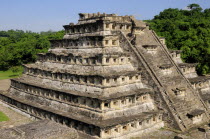 Mexico, Veracruz, Papantla, El Tajin archaeological site, Pyramide de los Nichos.