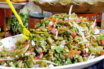 Mexico, Oaxaca, Nopales or cactus leaf salad.