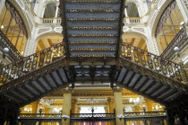 Mexico, Federal District, Mexico City, Art Nouveau interior and staircase of Correo Central, the main Post Office.