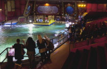 England, East Sussex, Brighton, Interior of the Sea Life Centre underground Aquarium on the seafront, Glass Bottomed Boat