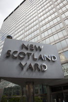England, London, Westminster, New Scotland Yard building headquarters of the Metropolitan Police Service in 8-10 Broadway.