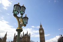 England, London, Westminster, Houses of Parliament Clock Tower, better known as Big Ben.