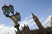 England, London, Westminster, Houses of Parliament Clock Tower, better known as Big Ben.