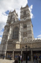 England, London, Westminster Abbey exterior.