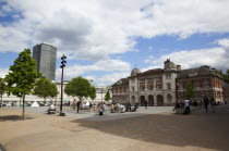 England, London, Pimlico, Millbank courtyard of the Chelsea College of Art and Design Pimlico.