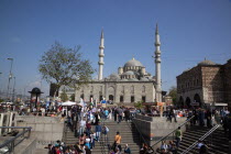 Turkey, Istanbul, Eminonu, Yeni Camii, New Mosque and steps leading to underpass.