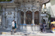 Turkey, Istanbul, Sultanahmet, ornate shop selling drinks and snacks.