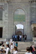 Turkey, Istanbul, Sultanahmet Camii, Blue Mosque entrance.