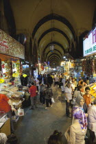 Turkey, Istanbul, Eminonu, Misir Carsisi, Spice Market interior.