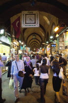 Turkey, Istanbul, Eminonu, Misir Carsisi, Spice Market interior.