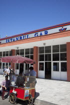 Turkey, Istanbul, Sirkeci Gar, railway station entrance.