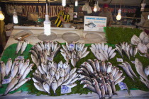 Turkey, Istanbul, Karakoy, Galata fish market, display of fresh catch.