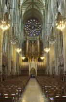 England, West Sussex, Shoreham-by-Sea, Lancing College Chapel interior.