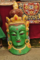 Nepal, Kathmandu, Colorful cultural masks made of papier mache in the form of gods and demons.