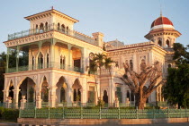Cuba, Cienfuegos, Palacio de Avlle at Sunrise.