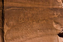 USA, Arizona, Canyon de Chelly, Petroglyphs.