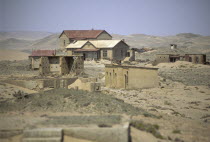 Namibia, Namib Desert, an abandoned diamond mine workings, in the diamond region of the southern restricted Diamond region.