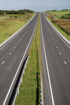 Ireland, County Tyrone, Ballygalley, view over dual empty dual carriageway.