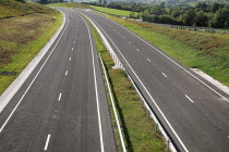 Ireland, County Tyrone, Ballygalley, view over dual empty dual carriageway.