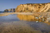 Ireland, County Waterford, Tramore, Kilfarrasy Beach and coastline.