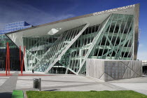 Ireland, County Dublin, Dublin City, Grand Canal Theatre modern 2000 seat  auditorium in the Docklands area designed by architect Daniel Libeskin.