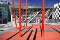 Ireland, County Dublin, Dublin City, Grand Canal Theatre modern 2000 seat  auditorium in the Docklands area designed by architect Daniel Libeskin.