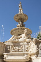 Italy, Sicily, Messina, Piazza Del Duomo, Orion Fountain.