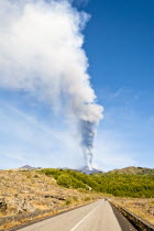 Italy, Sicily, Mount Etna erupting on 8th September 2011