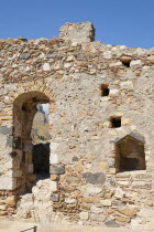 Italy, Sicily, Castelmola Castle, A doorway in the wall