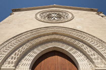 Italy, Sicily, Piazza Duomo, Castelmola Cathedral.