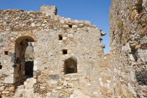 Italy, Sicily, Castelmola Castle, A doorway in the wall