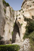 Italy, Sicily, Syracuse, Neapolis Archaeological Park, Ear of Dionysius.