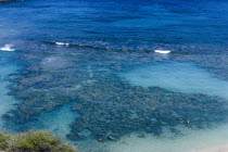 USA, Hawaii, Oahu Island, View over Hanuama Bay.