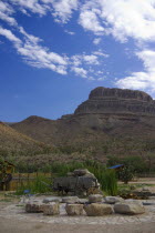 USA, Arizona, Grand Canyon, Campfire below Spirit Mountain.