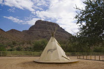 USA, Arizona, Grand Canyon, Tepee below Spirit Mountain.