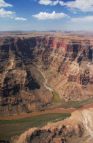 USA, Arizona, Grand Canyon, Aerial view of the western Grand Canyon.