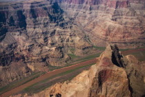 USA, Arizona, Grand Canyon, Aerial view of the western Grand Canyon.