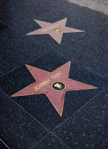 USA, California, Los Angeles, Hollywood Walk of Fame.